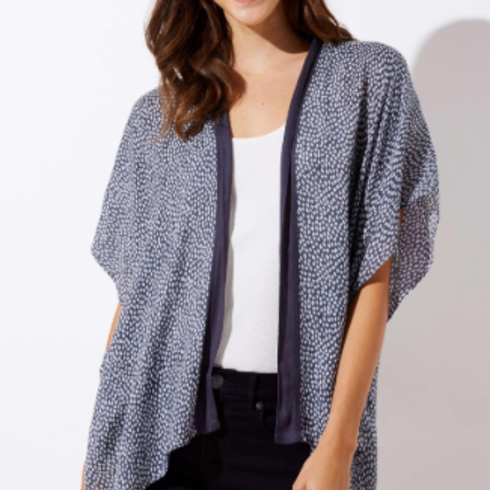 NWT LOFT abstract diamond kimono, size XS/S